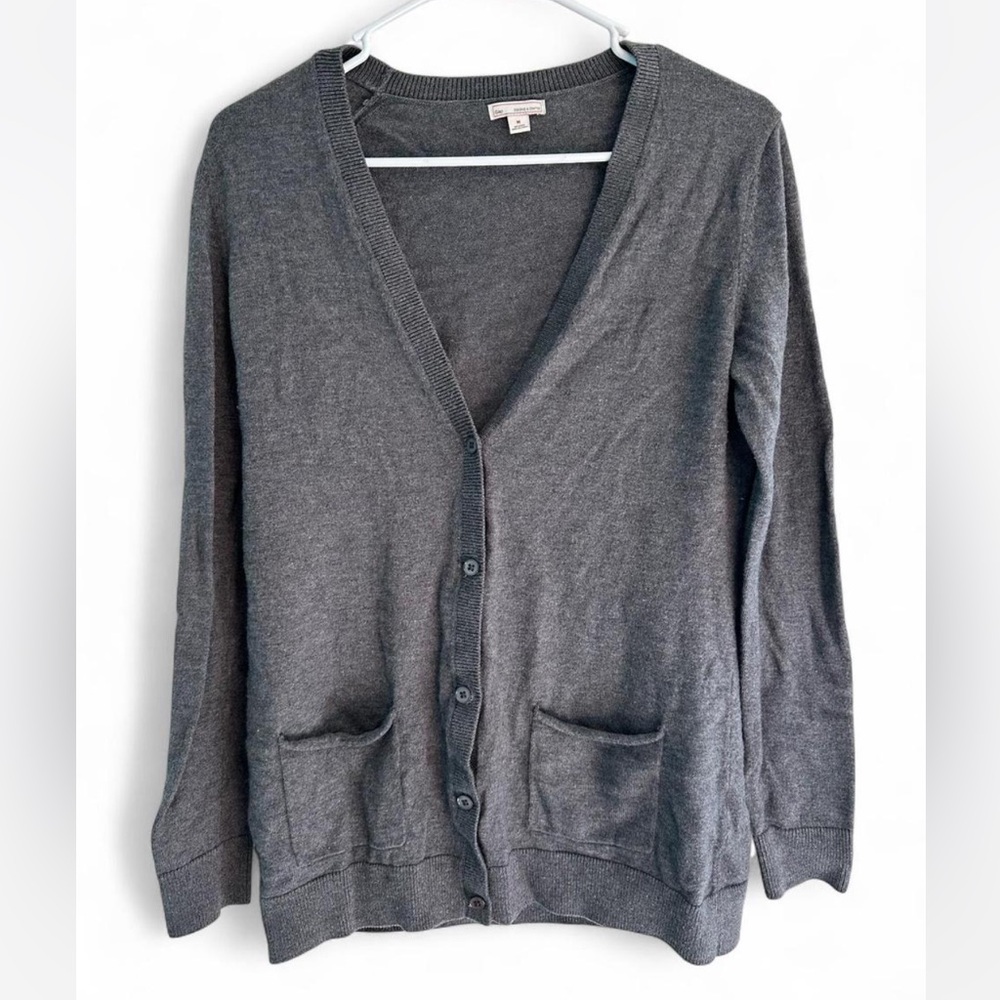 GAP Charcoal Button-Up Women's Cardigan